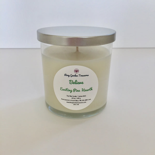 Believe - Exciting Pine Hearth Soy Wax Candle