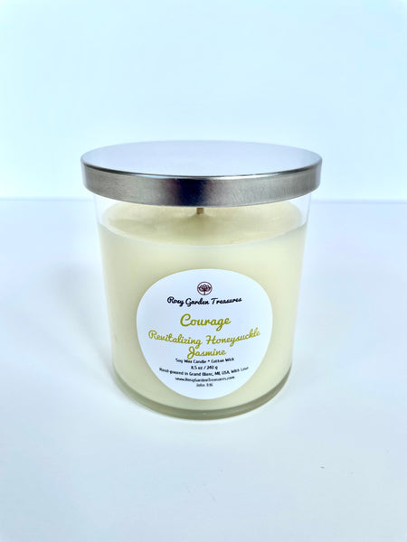 Courage - Revitalizing Honeysuckle Jasmine Soy Wax Candle