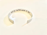 Encouraging Cuff Bangle Bracelet:  God is in the midst of her, she shall not be moved.  Psalm 46:5
